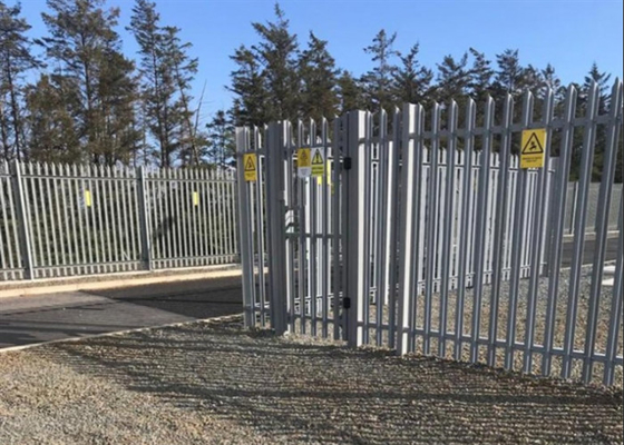 2.4m W / D Type Galvanized Steel Palisade Fencing Sustainable