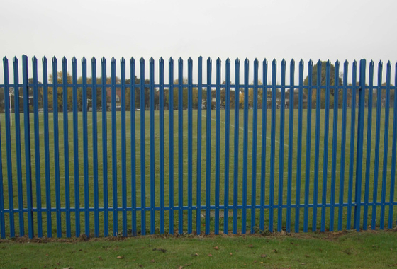 Powder Coated Green Color Metal Palisade Fence Park 6 Feet High
