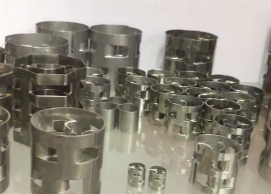 Ss 316 Metal Pall Rings Packing For Gas Scrubbing 38mm*38*0.6mm Iso9001
