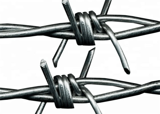 Galvanised Steel Barbed Wire For Grass Boundary / Railway