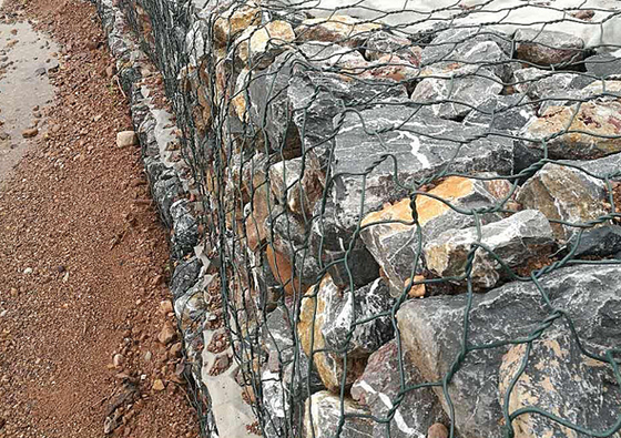 Оцинкованная габионная сетка с высокой коррозионной стойкостью 1.5x1x1м для подпорной стены