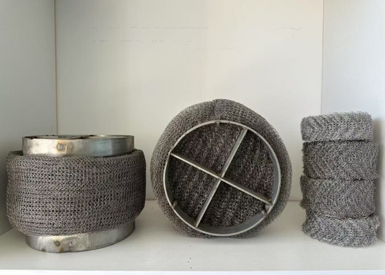 304 SS Mesh Demister Pad Удаление длительного тумана для химических нефтегазовых систем