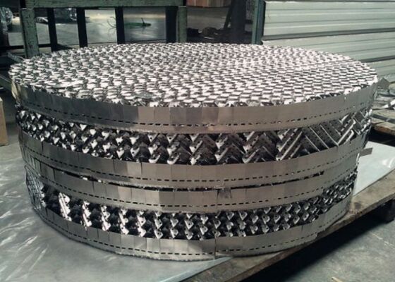 SS304 Металлическая структурированная упаковка для газо-жидкостной сепарационной башни